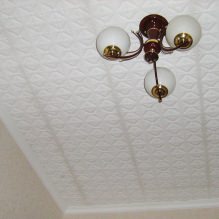 Carreaux de plafond en mousse plastique : avantages et inconvénients, étapes de collage-0