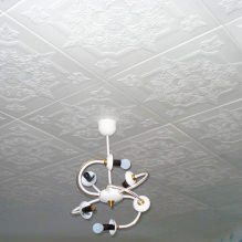Carreaux de plafond en mousse plastique : avantages et inconvénients, étapes de collage-9