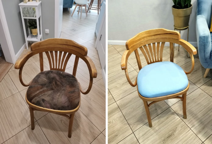 Chaise avant et après