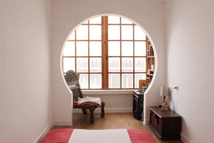 cloison en plaques de plâtre cintrée à l'intérieur