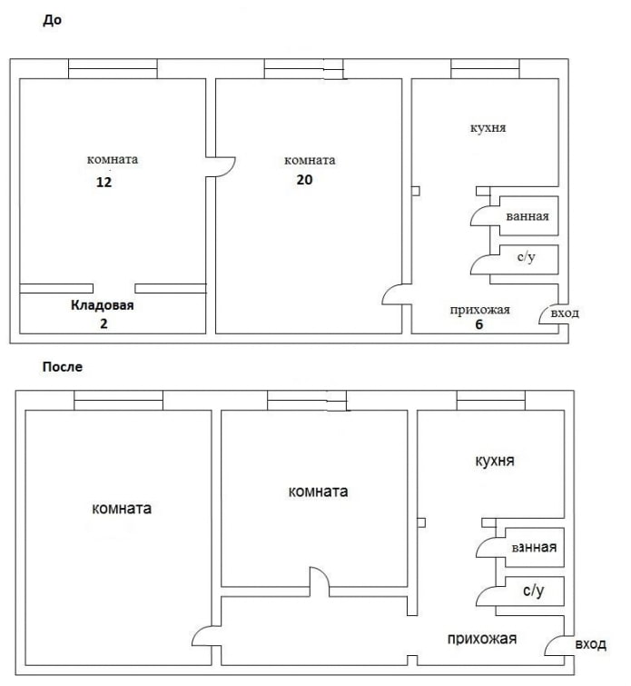 Réaménagement d'un appartement Khrouchtchevka