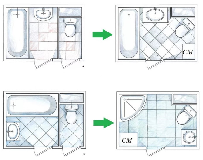Rénovation d'une salle de bain dans une Khrouchtchevka