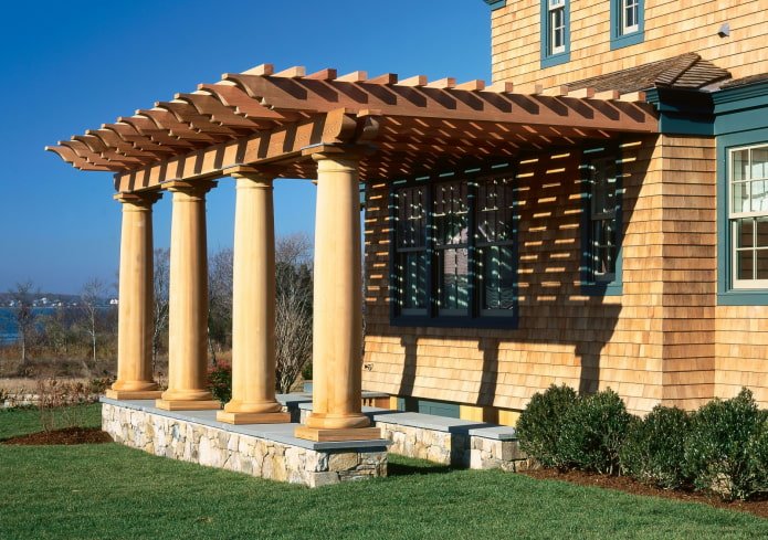pergola avec colonnes