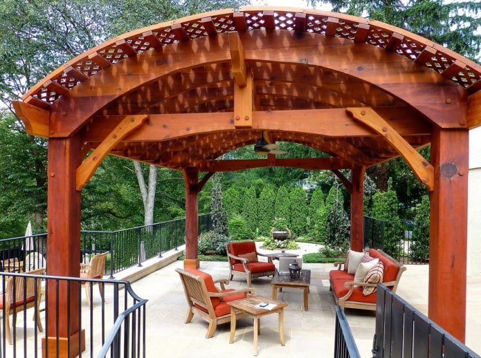 pergola à toit rond