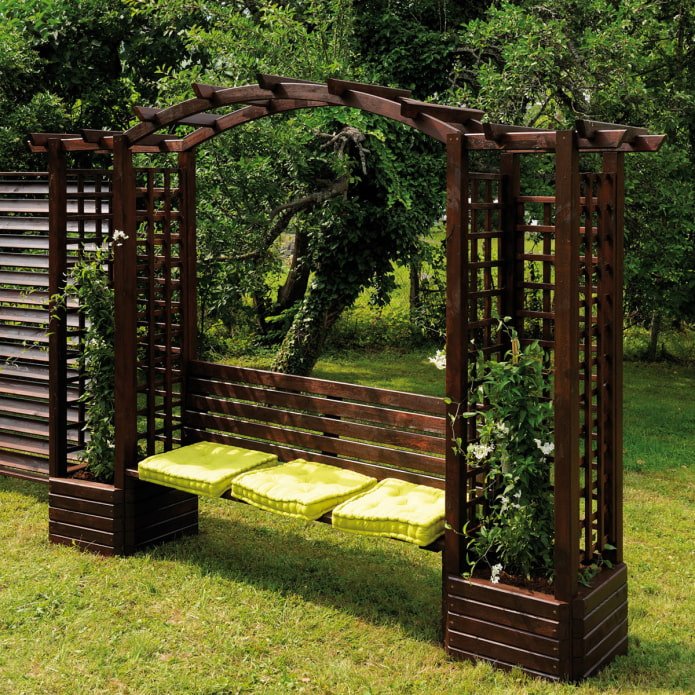 Pergola avec banc