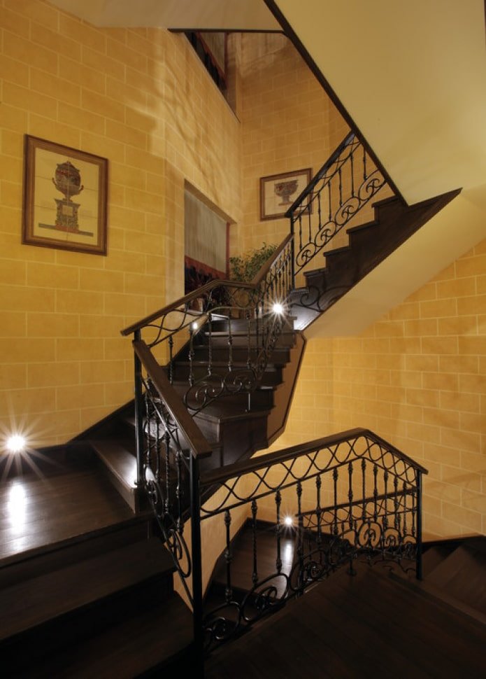 dark forged railings