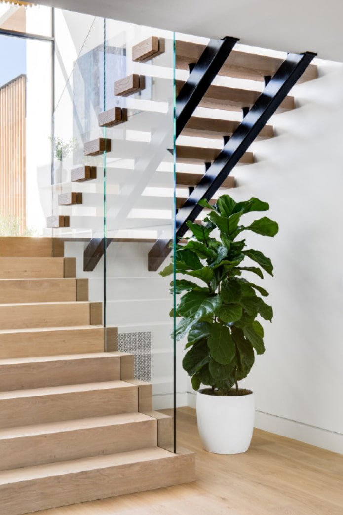 rampes d'escalier en verre
