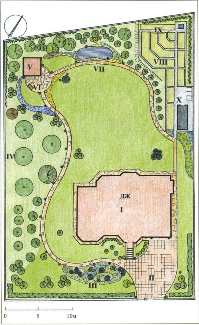 plan de parcelle de forme irrégulière