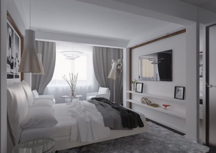 chambre à coucher à l'intérieur d'un appartement de 54 m².