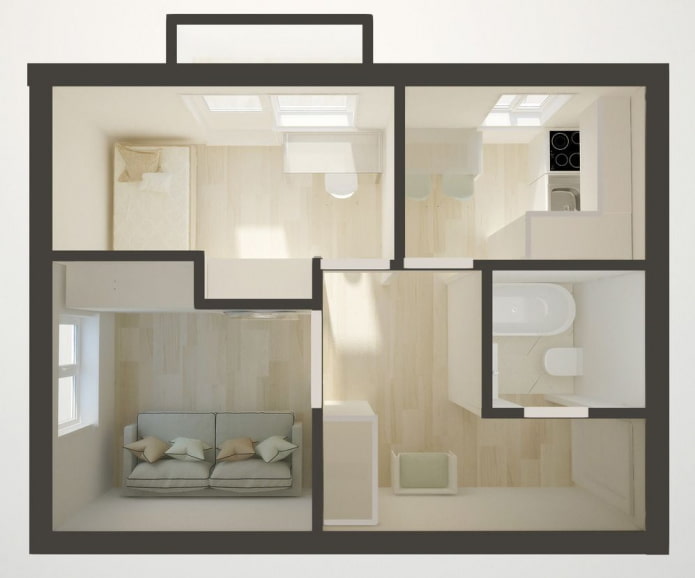 Réaménagement d'un appartement d'angle