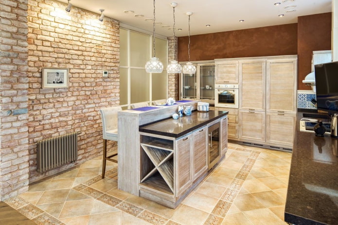 carrelage de sol dans la cuisine