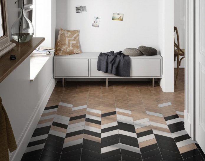 carrelage inhabituel au sol