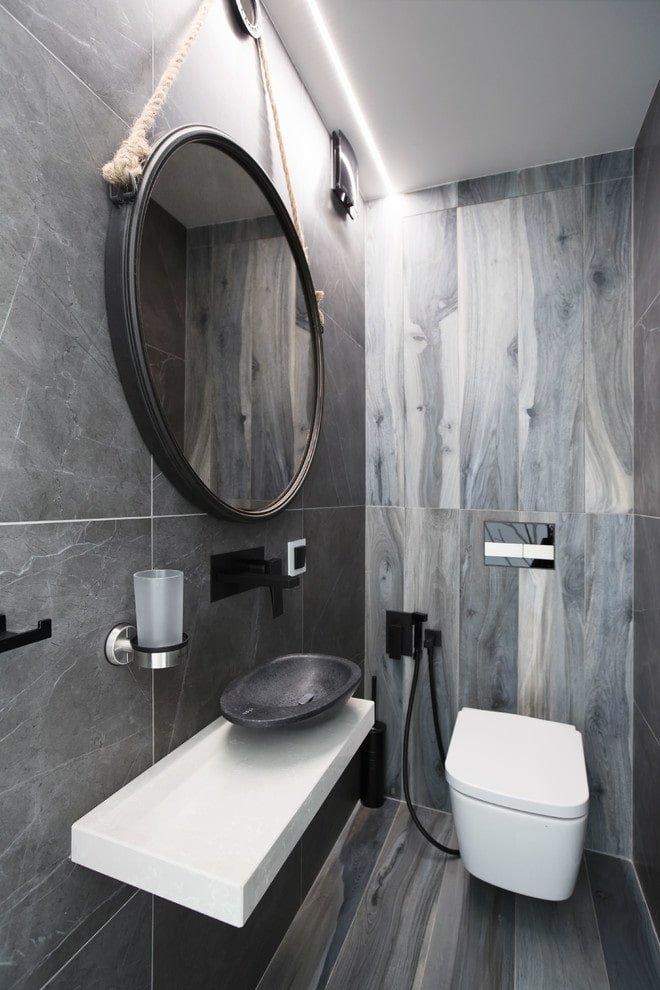carrelage effet bois dans une salle de bain