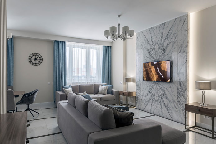 carrelage en marbre au mur