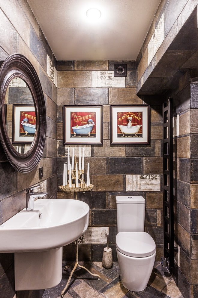 Toilettes de style industriel