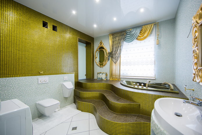Finition carrelée dans la salle de bain