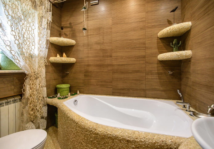Forme de baignoire inhabituelle