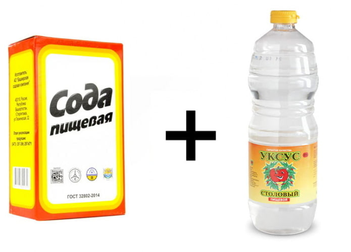 vinaigre et soude