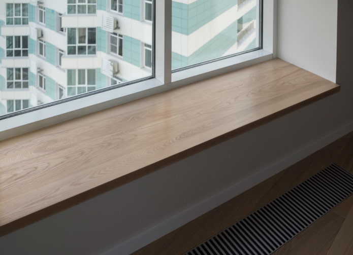 appui de fenêtre en bois élégant