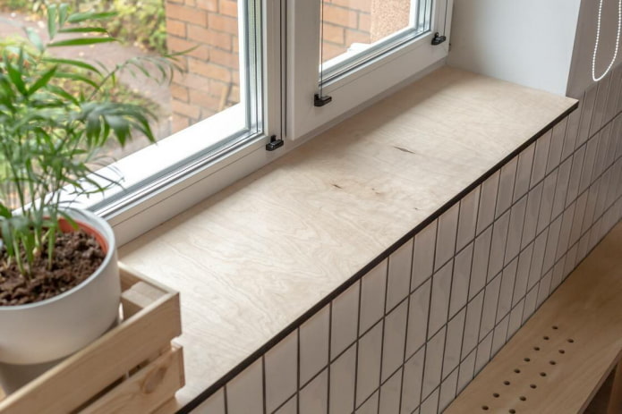 plywood window sill