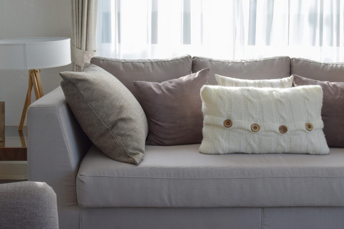 coussin tricoté