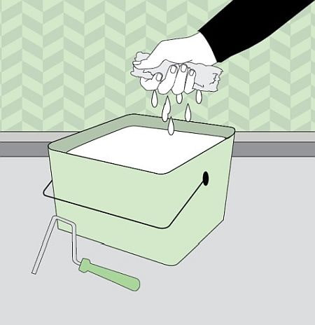 préparation du rouleau