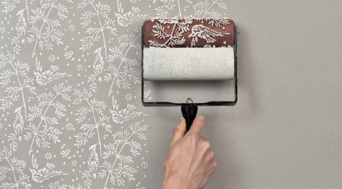 application d'un motif au rouleau texturé