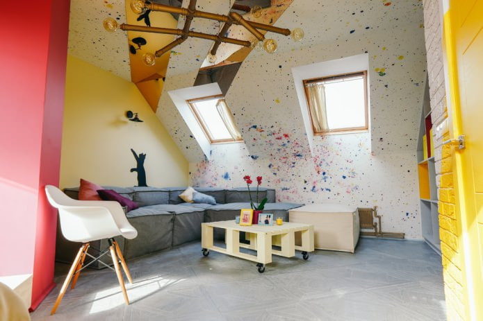 murs peints en couleur