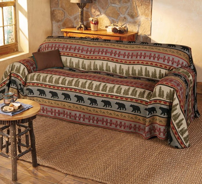Housse de canapé style campagnard