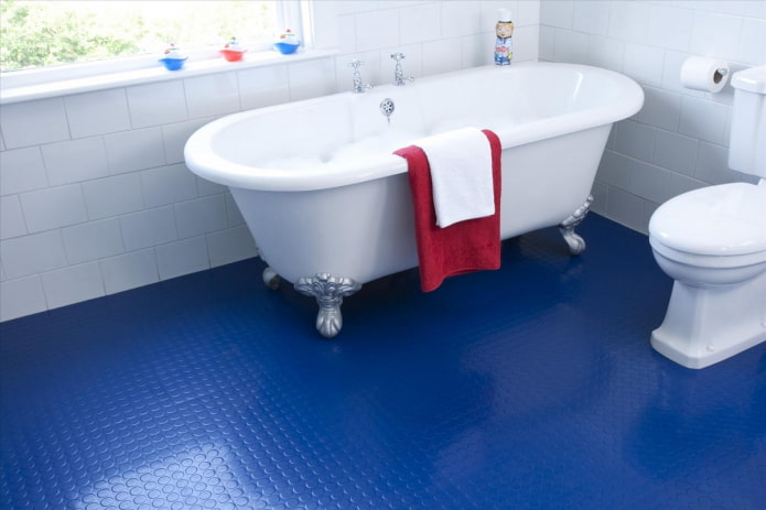 sols en caoutchouc pour salles de bain