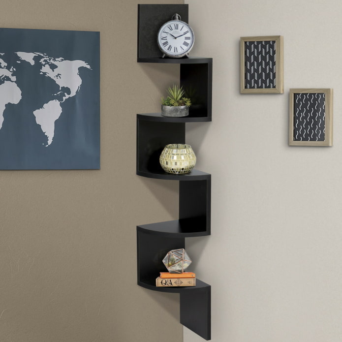 Design d'étagère murale à l'intérieur