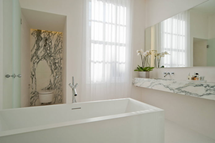 Étagère décorée en marbre