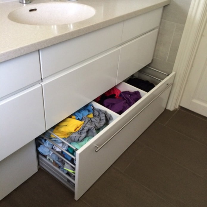 Linge dans une commode