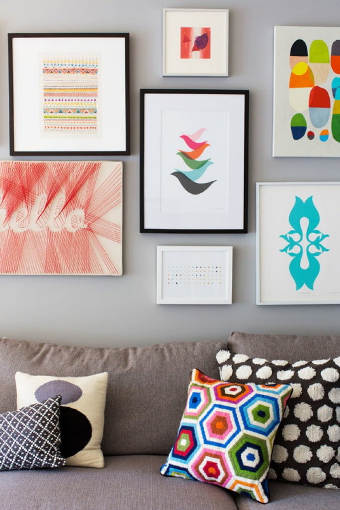 images en couleur dans le salon