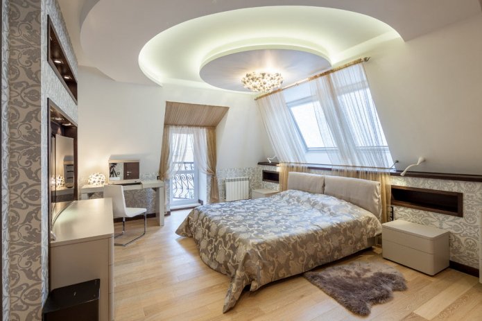 plafond en plaques de plâtre dans la chambre