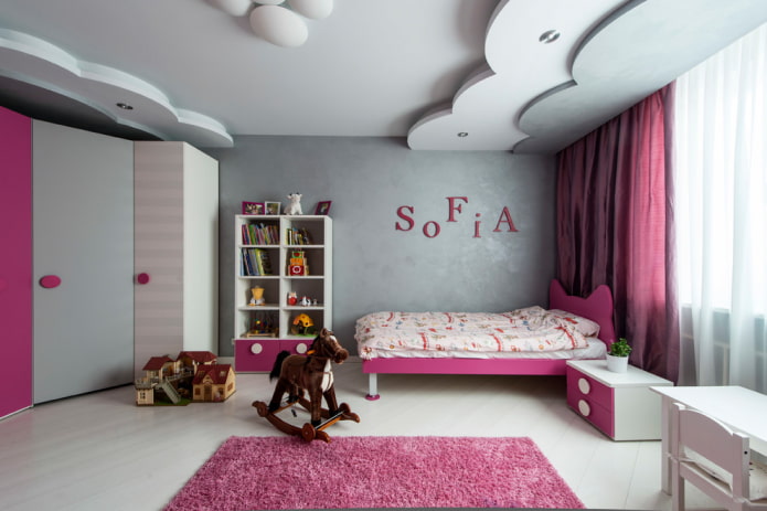 Construction en plaques de plâtre dans une chambre d'enfant