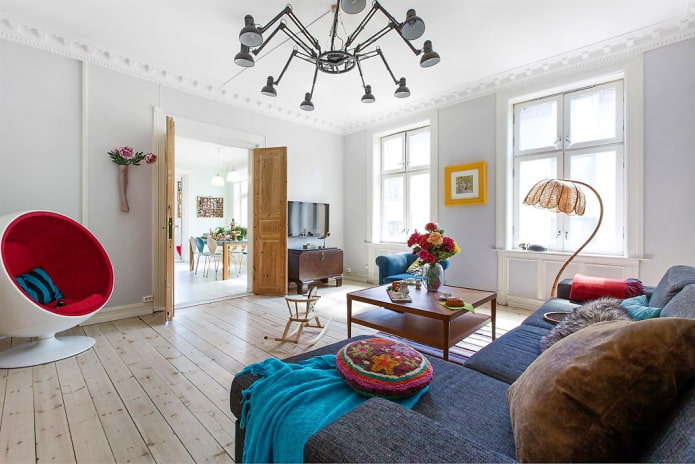 moulures de plafond de style scandinave
