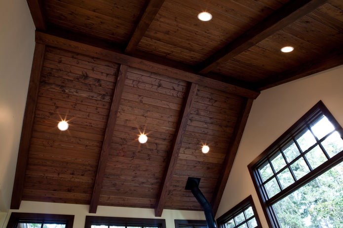 panneaux de plafond avec spots