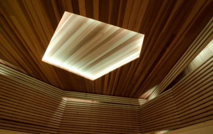 panneaux de plafond avec éclairage