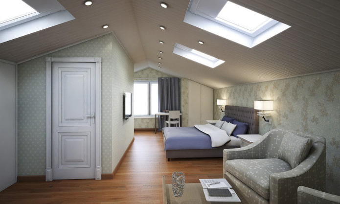 spots au plafond dans les combles