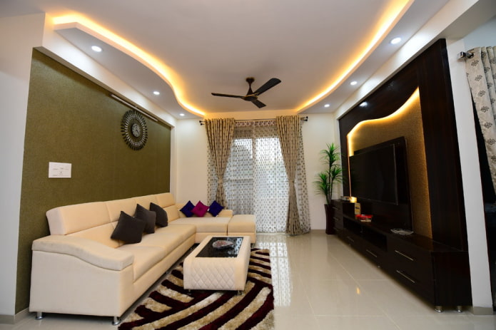 Structure de plafond avec rétroéclairage LED