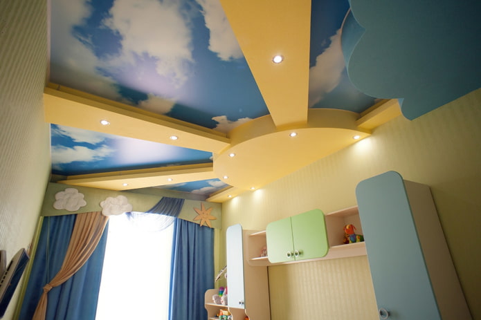 Plafond décoratif en forme de soleil pour la chambre de bébé