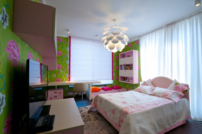 plafond tendu dans une chambre d'enfant