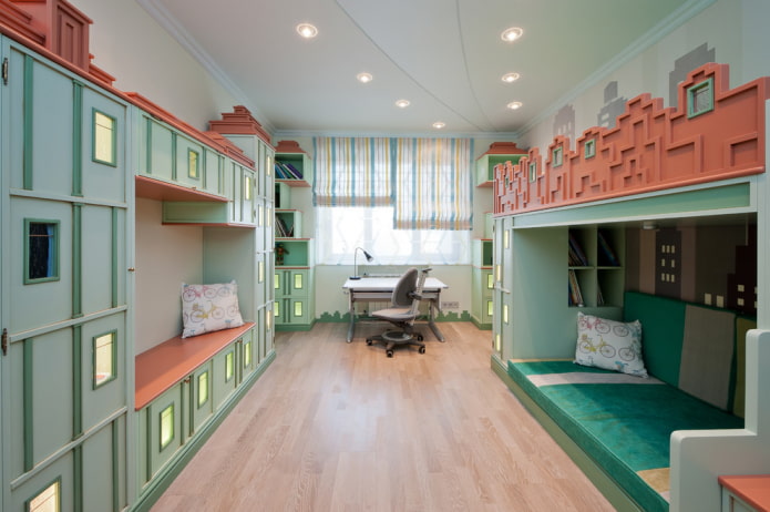 structure de plafond à un seul niveau dans une chambre d'enfant