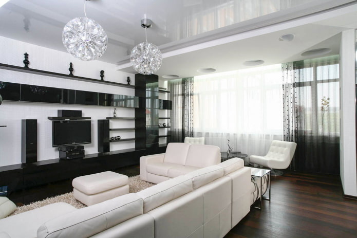 Structure de plafond blanc dans le hall