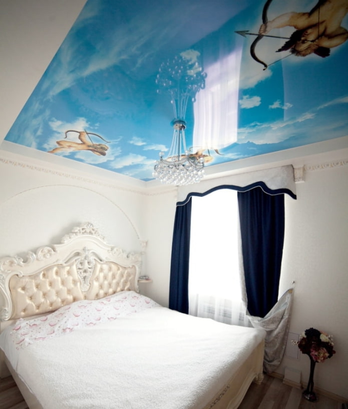 Impression photo au plafond de la chambre