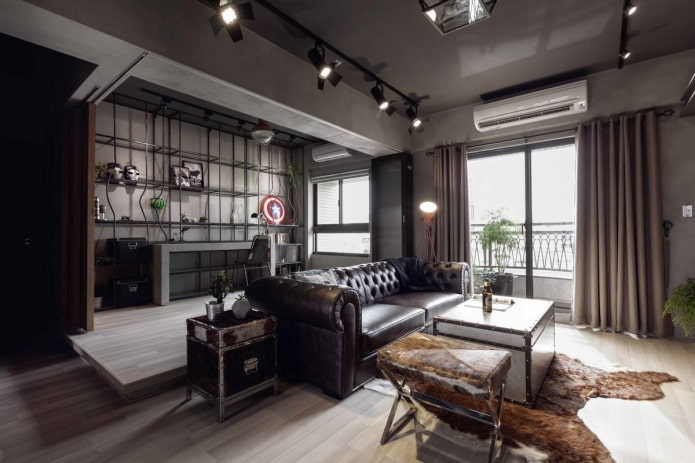 Structure tendue dans le style loft