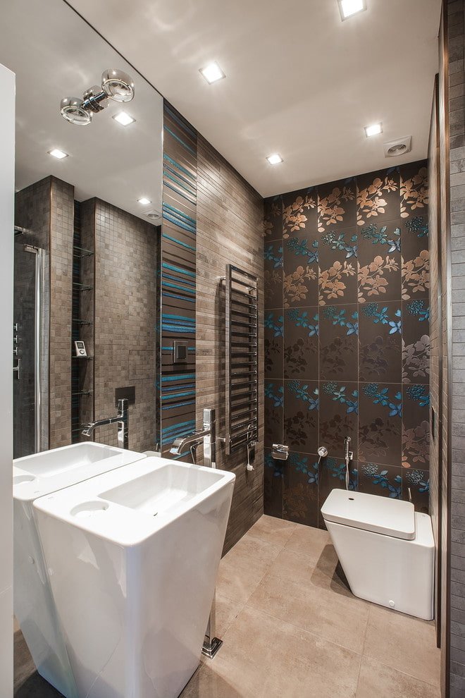 conception à un seul niveau dans la salle de bain