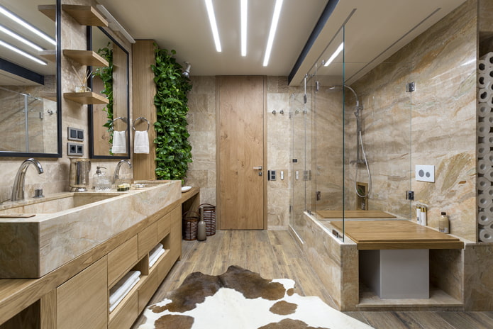Plafond de salle de bain éco-responsable