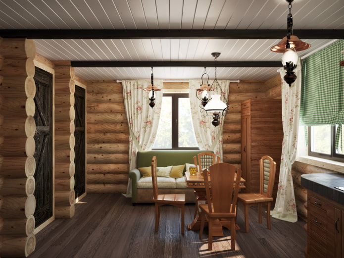 beau plafond dans le vestiaire